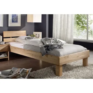 Main Möbel Massivholzbett Bett 'Lewis' 90x200cm Kernbuche geölt
