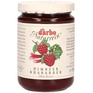 D'Arbo Naturrein Konfitüre Himbeer-Rhabarber 450 g