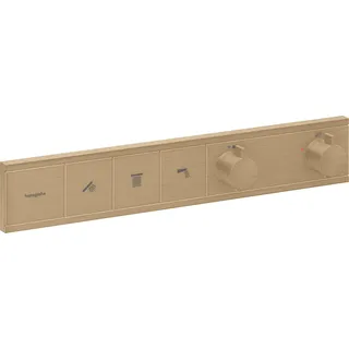 Hansgrohe RainSelect Duschthermostat Unterputz für 3 Verbraucher Brushed Bronze 15381140