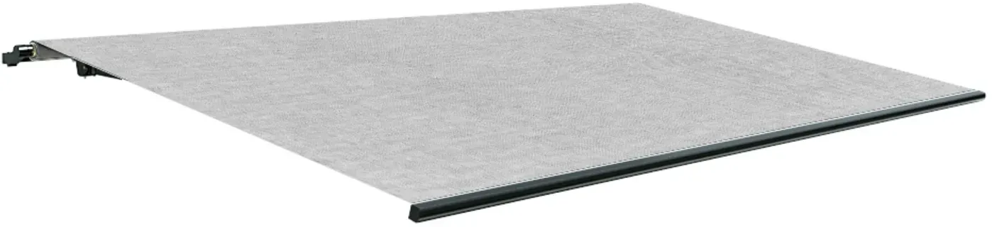 Markise 3,30 breit, Basic, Hellgrau, 3300 x 1500 mm, Kurbel Links ohne Volant, individuell konfigurieren