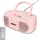 pink Radiorekorder mit CD-Spieler und Kassettendeck Blau