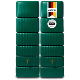 Slim Wandtank Set 2 x 330 l inkl. Verbinder dunkelgrün