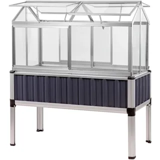 DEMA Hochbeet Eden 114x61x129cm mit Gewächshausaufsatz stabil für Balkon und Garten