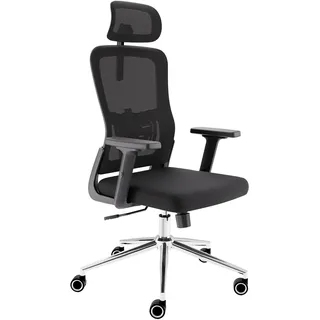 clouvou BrightSeat Bürostuhl Ergonomisch Schwarz