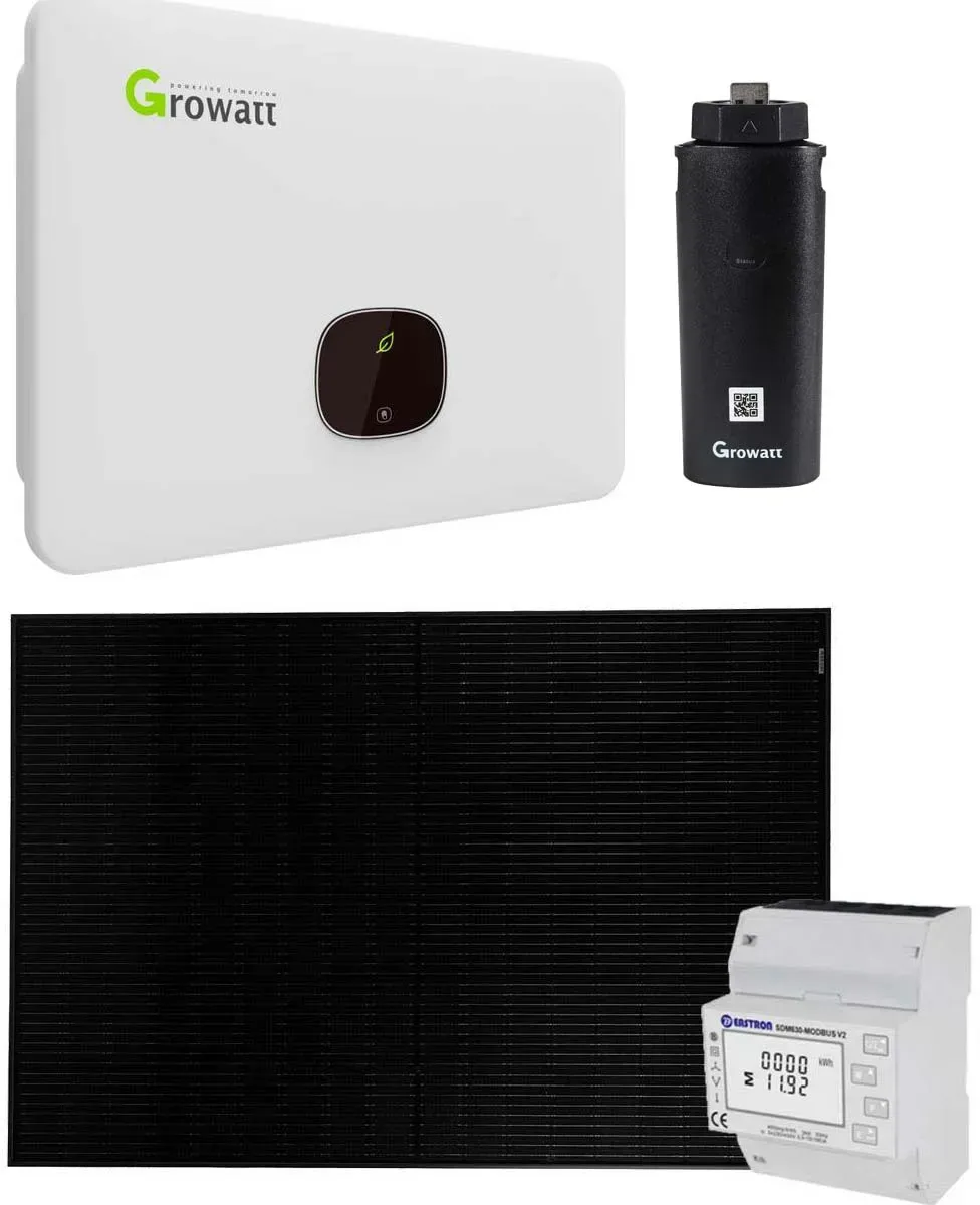 Growatt 20kWp Glas Glas PV-Anlage ohne Speicher mit MID 20KTL3-X 20kW