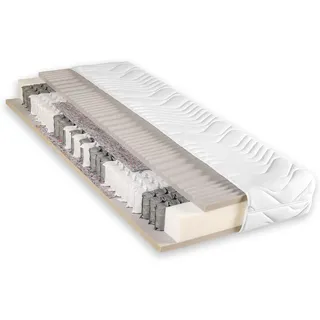 Beco Maxima Plus, Taschenfederkernmatratze 090x200cm 22 cm H3, hoch - weiß