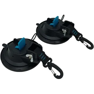 BURI 2X Camping Saugnapf Saughaken für Auto Wohnwagen Wohnmobil bis 20Kg je Haken