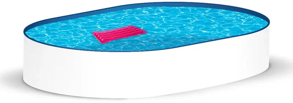 9.00m x 5.00m / 1.50m / Standard Blau Stahlwandpool Oval