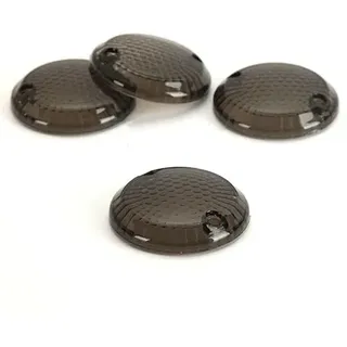 KIESEY 4 Stück Motorrad-Blinker-Anzeigelinsen vorne/hinten, passend for Suzuki Intruder Volusia VS 750 800 1400 1500 86–03 (Color : 4X Smoke lens)