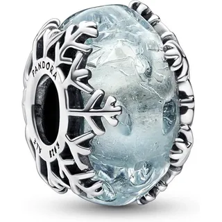 Pandora Winterblaue Schneeflocke Murano-Charm 792377C00