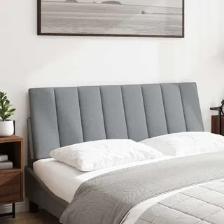 vidaXL Kopfteil-Kissen "Hanko" Hellgrau 140 cm Stoff