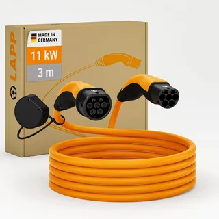 Lapp MOBILITY Elektroauto Ladekabel Typ 2 bis zu 11 kW, 3 m, orange Typ 2 11 kW, 3 m)