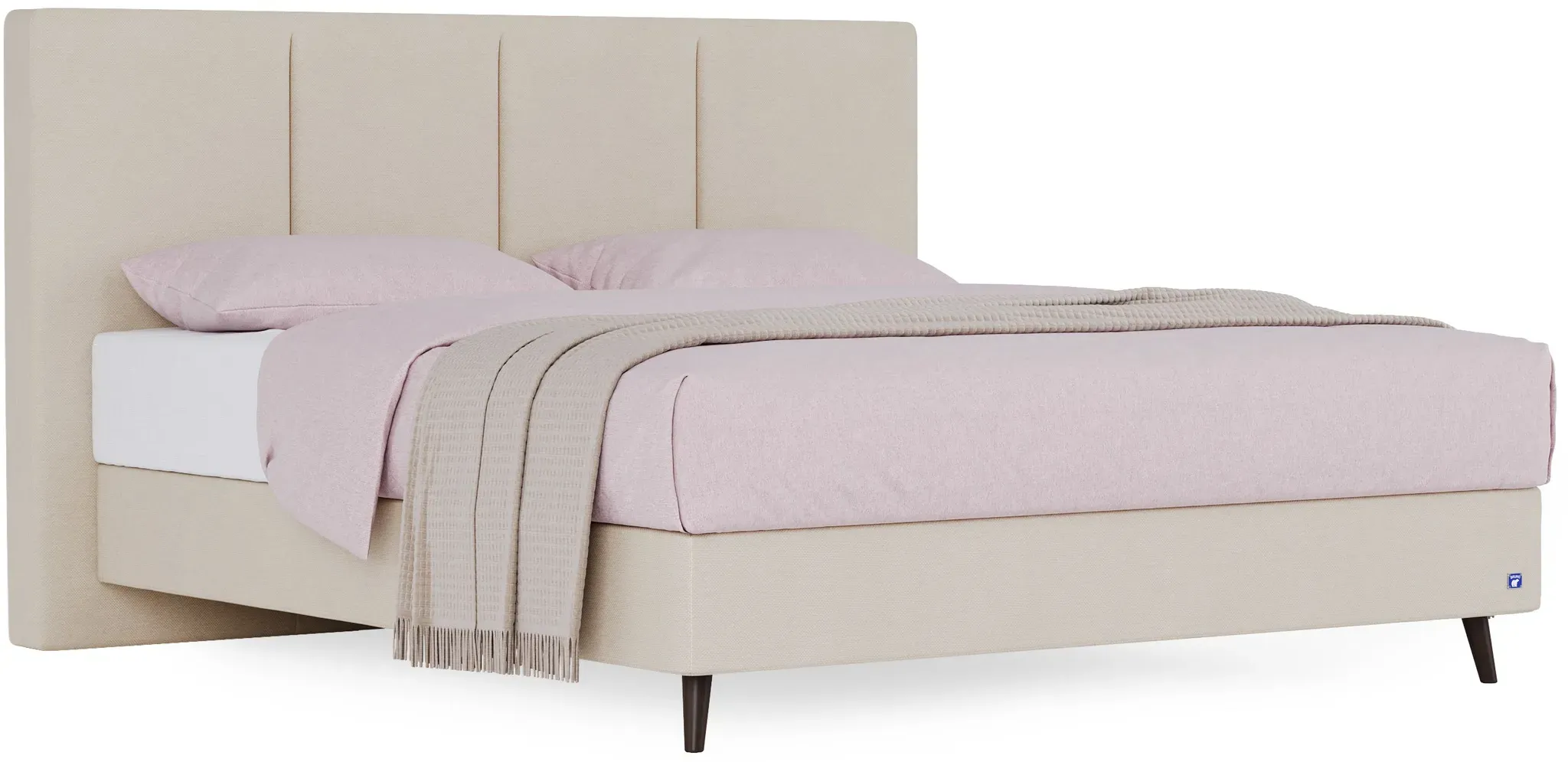 BRUNO Boxspringbett Prestige 160x200cm in Beige | 6 Farben & 4 Kopfteile wählbar | Luxus 27 cm Pulse-Latex-Matratze | Made in Germany