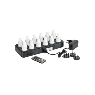 Duni 12er LED Teelichter Set Plug Flex, inkl. Fernbedienung, 206435 = 1 Karton = 1 Stück