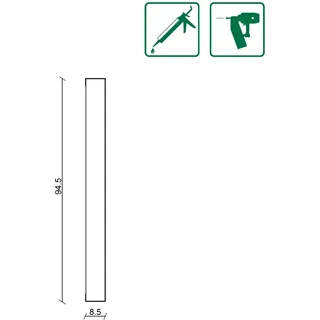 FN Neuhofer Neuhofer Wandleistenset Shaker Style 118 cm x 94,5 x 8,5 mm