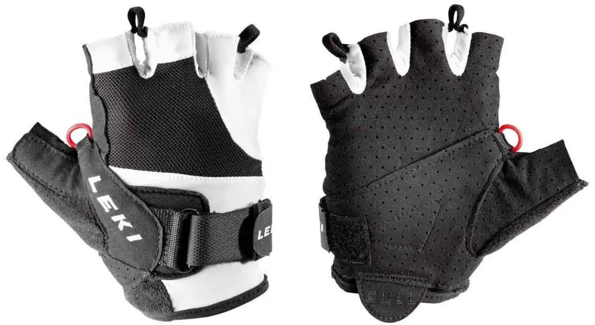 Leki Glove Summer Shark Short Nordic Walking Handschuhe schwarz