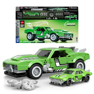 Mattel ​Mattel Brick Shop Hot Wheels Speed Serie Bauset, Custom ’68 Camaro mit 289 Teilen, realistischen Details und individuellen Aufklebern, für Sammler und Kinder ab 10 Jahren, JFT16