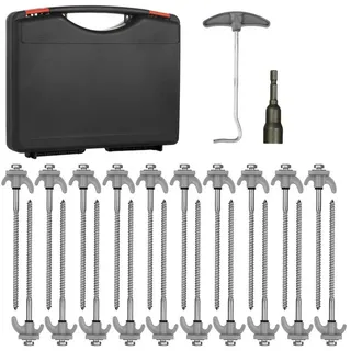 Moritz Vorzelt 20 Zeltheringe Schraubheringe 20,5 cm Stahl Camping im Koffer