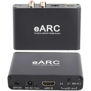 EARC ARC Sound Extractor, HDMI ARC Audio Extraktor HD Multimedia Interface Optical 3,5 Mm Ausgang, HD Multimedia -Adapter für HDTV Lautsprecherverstärker