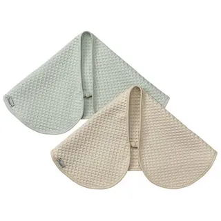 Sterntaler 2in1 Lätzchen und Spucktuch 2er Set aus Waffelpique, uni, zur Serie Edda Lou, für Jungen und Mädchen