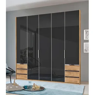 Level 250 x 236 x 58 cm Plankeneiche Nachbildung/Grauglas