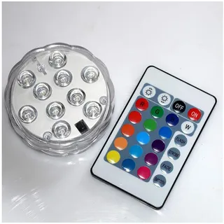 Out of the Blue Haushaltshobel Shisha LED Untersetzer Wasserdicht Ø 7cm Fernbedienung Klarglas Acryl