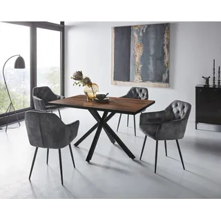 Hela »CLEO Tischgruppe Bestseller«, (Set, 5 tlg., 1 Tisch / 4 Stühle), Schalenstühle Tisch Wohnzimmer Esszimmer