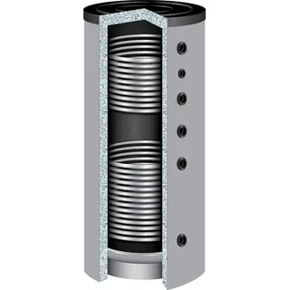 TWL Technologie 500 Liter TWL Puffer, Pufferspeicher Typ PR2 500, zwei Wärmetauscher,