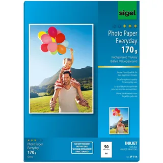 Sigel Fotopapier IP714 DIN A4 hochglänzend 170 g/qm 50 Blatt