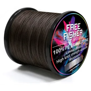 L PATTERN Geflochtene Angelschnur 8-Fach PE Geflochten Angelschnur 300m Superstarke Geflochten Angeln Schnüre für Süßwasser Salzwasser, Braun, 300M 150LB/68.0KG/0.70MM/15#