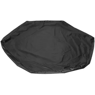 LUCKDANO Sandkastenabdeckung, Sandkastenabdeckung mit Kordelstring 140x120x20 cm PVC Polyester Sechskant Sandkiste für Garten Im Freien (Black)