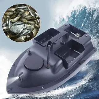 Futterboot Angeln RC Fischköder Boot 500M Fernbedienung Wireless Fish Finder mit LED Licht Ferngesteuertes Boot 2KG Rumpflast Fernfisch Sucher Sch...
