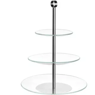 LEONARDO Etagere CENA, Silber (36 cm) - Silber/Transparent