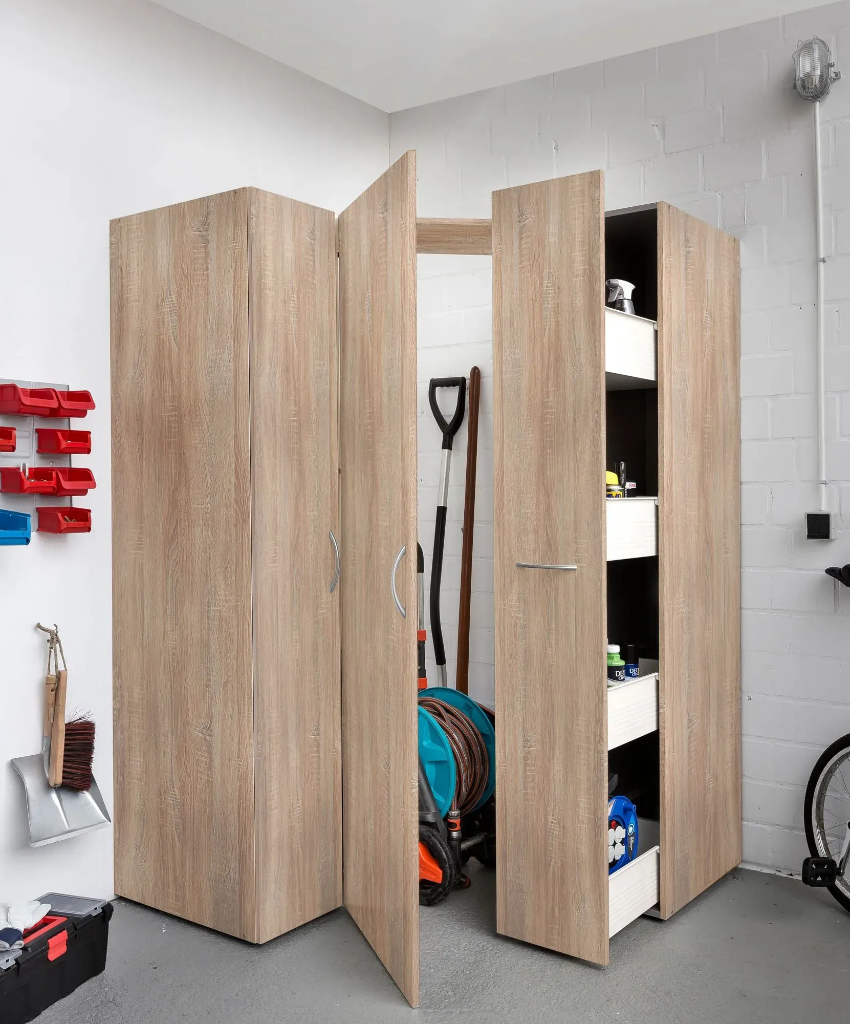 WIMEX Drehtürenschrank Multiraumkonzept 95 x 185 x 95 cm braun