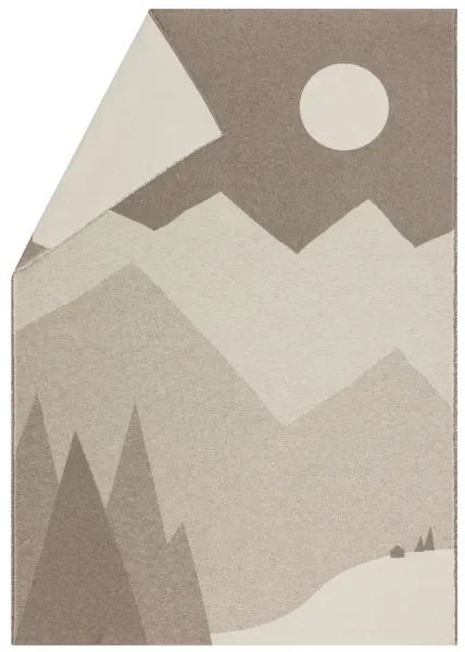 David Fussenegger Wohndecke Luca 'Landschaft' 140 x 200 cm Rauch- Beige