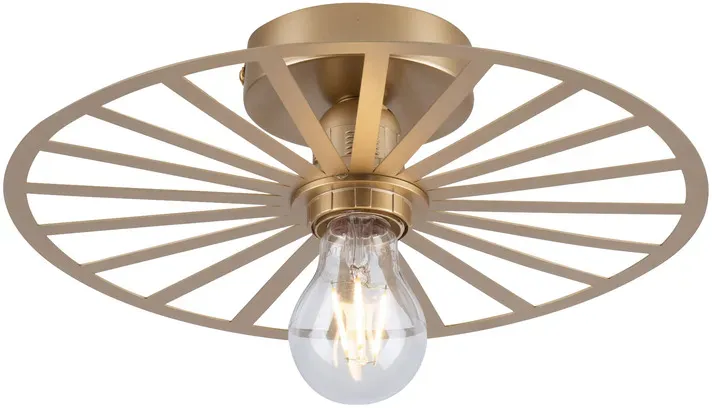 LED Deckenleuchte 30x30 messing matt farbig rund Speichenoptik Wandlampe