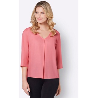 Sieh an! Klassische Bluse Plissee-Bluse rot 56