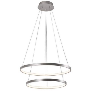 just light. LeuchtenDirekt LED Pendelleuchte CIRCLE, silber, 1xLED-Board/23 Watt/3000K+1xLED-Board/18 Watt/3000K, Innenleuchte, IP20, Durchmesser 50cm, filigran, 11525-21