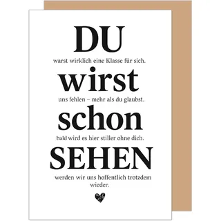 Edition Seidel Premium Glückwunschkarte zum Abschied mit Umschlag. Abschiedskarte mit Spruch Grußkarte Karte Ruhestand Jobwechsel Arbeit Mann Frau Kollege Kollegin Freunde (AS171 SW025)