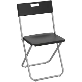 IKEA Klapptstuhl GUNDE zusammenklappbar, leicht, stabil, bis 100kg, EN12520 und EN1022- SCHWARZ