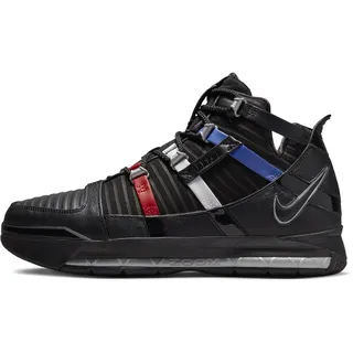 Nike Herren Zoom Lebron III Qs Basketballschuh, Black/Silver/Univers, 37.5 EU - 37.5 EU