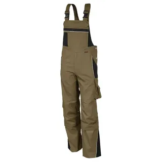QUALITEX HIGH QUALITY WORKWEAR Latzhose PRO khaki/schwarz, Größe: 44