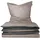 Feinbieber taupe/schwarz 155 x 220 cm + 80 x 80 cm