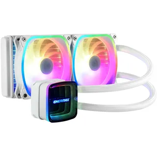 Enermax Technology Enermax AQUAFUSION ADV ARGB Snow White 240 AIO CPU Wasserkuehlung Intel LGA1700 AM5 Ready,250W+ TDP, CPU Wasserkühler, Weiss