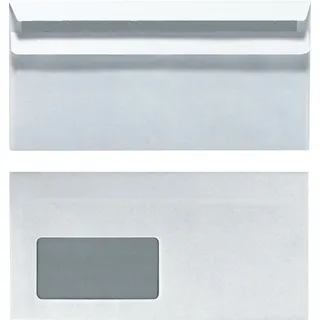 Herlitz Briefumschlag DL selbstklebend mit Fenster weiß 25er Packung