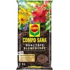 Compo SANA Qualitäts-Blumenerde, für Zimmer- und Gartenpflanzen, mit Dünger, 5 Liter