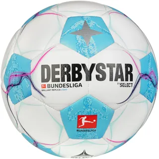 derbystar Bundesliga Brillant Light 350g Leicht-Fußball 2024/25 Kinder weiss/blau/pink 4