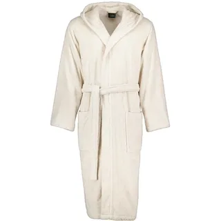 Cawö Home Herrenbademantel SAUNA Cotton & Hemp 847 Kapuze Frottier, Kapuze, 70% Baumwolle, 30% Hanf, mit hochwertigen Hanf-Fasern beige S