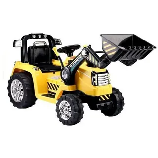 Wisam® Elektroauto für Kinder Baggerlader Traktor Schlepper gelb (ZP1005)