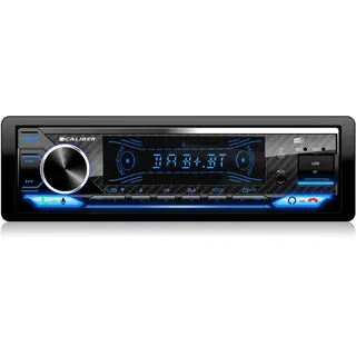 Caliber Autoradio Bluetooth 1DIN, DAB+/FM Tuner, 4x100W, USB/Micro SD, 2.1A Ladefunktion, Aux-in, Freisprecheinrichtung, Externes Mikrofon, RCA Ausgang, Lichtshow MP3/WMA/APE/FLAC/AAC